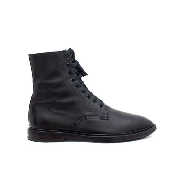 GUCCI Tom Ford Era Men\'s Leather Side-zip Combat Boot Black EU43.5/US10.5 main image 7